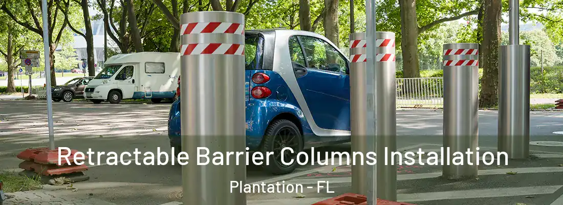  Retractable Barrier Columns Installation Plantation - FL